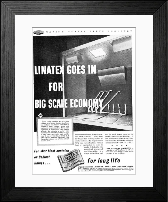 Framed Print : Wilkinson Rubber Linatex - Shot Blast Curtains Framed Print : Wilkinson Rubber Linatex - Shot Blast Curtains