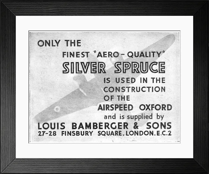 Framed Print : Louis Bamberger - Timber Suppliers To The Aircraft Industry Framed Print : Louis Bamberger - Timber Suppliers To The Aircraft Industry