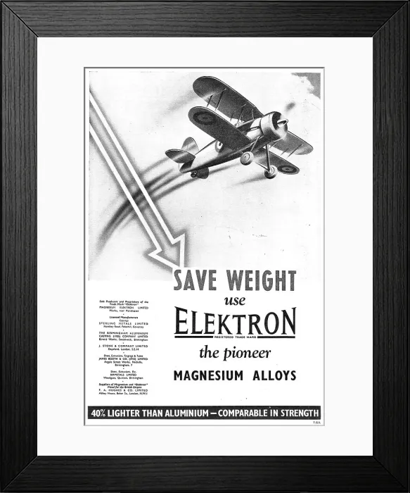 Framed Print : Magnesium Elektron - Elektron Magnesium Alloys Framed Print : Magnesium Elektron - Elektron Magnesium Alloys