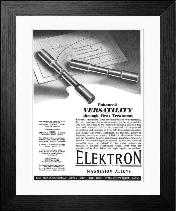 Framed Print : Magnesium Elektron - Elektron Magnesium Alloys Framed Print : Magnesium Elektron - Elektron Magnesium Alloys