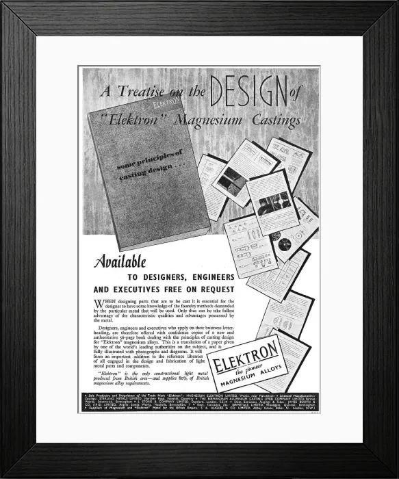 Framed Print : Magnesium Elektron Framed Print : Magnesium Elektron
