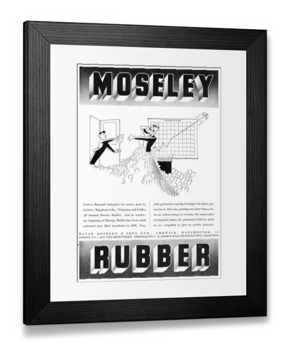 Framed Print : Moseley Rubber Products Framed Print : Moseley Rubber Products