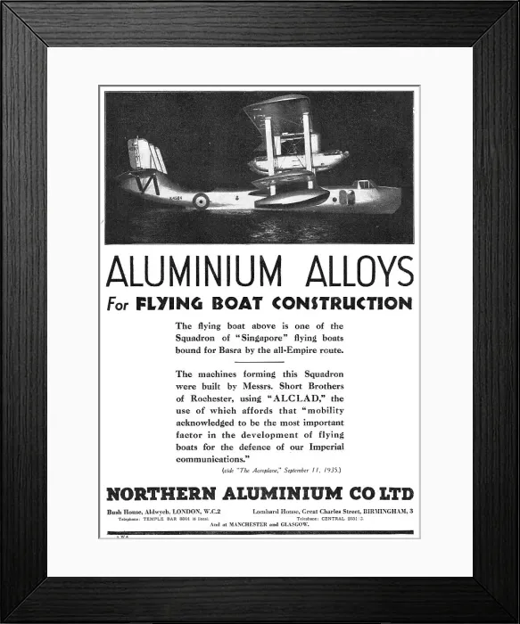 Framed Print : Northern Aluminium Alclad- Supermarine Framed Print : Northern Aluminium Alclad- Supermarine