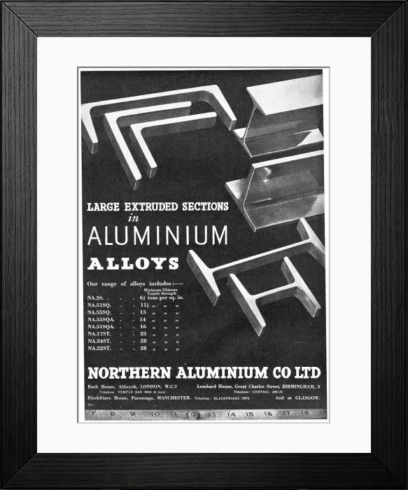 Framed Print : Northern Aluminium - Large Extruded Sections Framed Print : Northern Aluminium - Large Extruded Sections