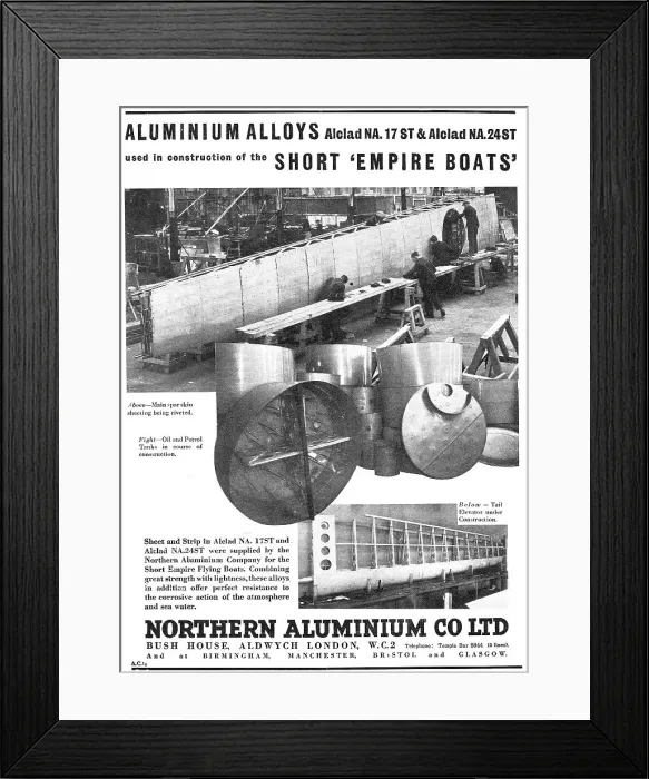 Framed Print : Northern Aluminium - Short Empire Flying Boats Framed Print : Northern Aluminium - Short Empire Flying Boats
