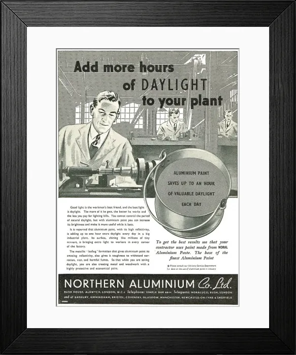 Framed Print : Northern Aluminium - NORAL Aluminium Paste Paint Framed Print : Northern Aluminium - NORAL Aluminium Paste Paint