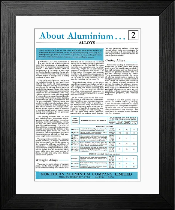 Framed Print : Northern Aluminium - Noral : About Aluminium Series Framed Print : Northern Aluminium - Noral : About Aluminium Series