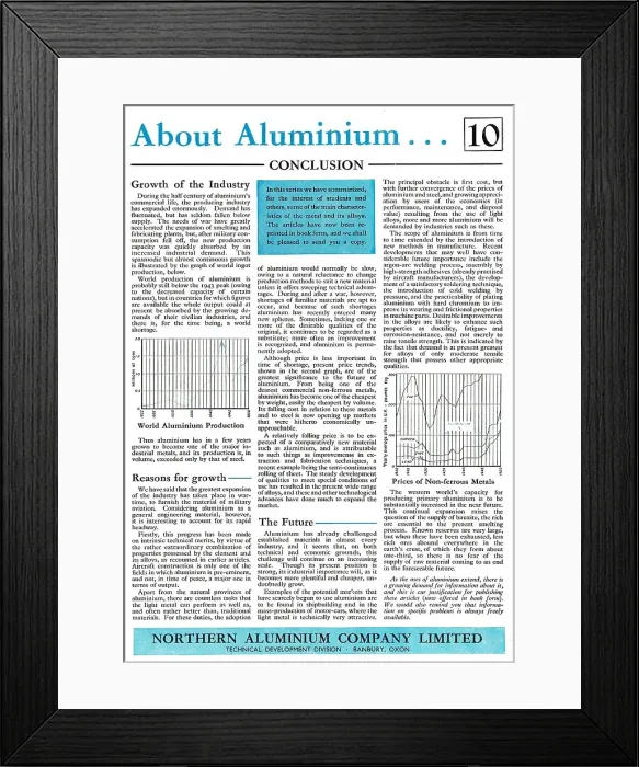 Framed Print : Northern Aluminium - Noral : About Aluminium Series Framed Print : Northern Aluminium - Noral : About Aluminium Series