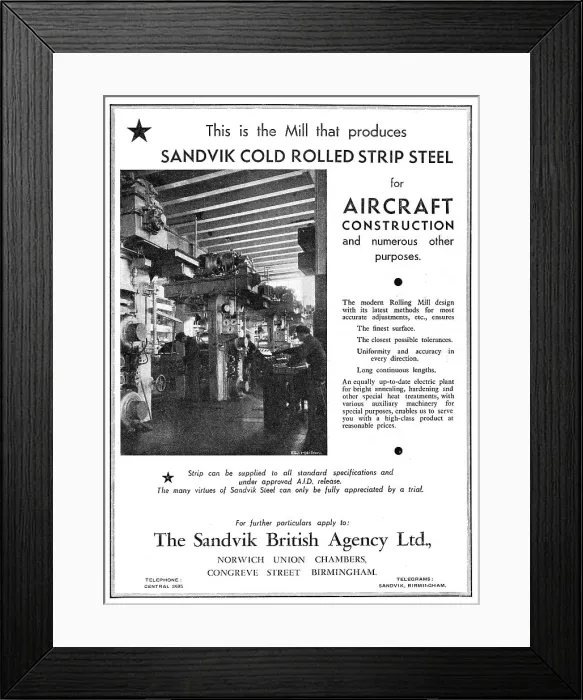 Framed Print : Sandvik Cold Rolled Steels Framed Print : Sandvik Cold Rolled Steels