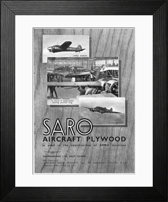 Framed Print : SARO Aircraft Plywood : Avro Anson Framed Print : SARO Aircraft Plywood : Avro Anson