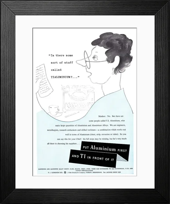 Framed Print : T.I. Aluminium : Billets, Slabs, Founders. Rolling Mill Framed Print : T.I. Aluminium : Billets, Slabs, Founders. Rolling Mill