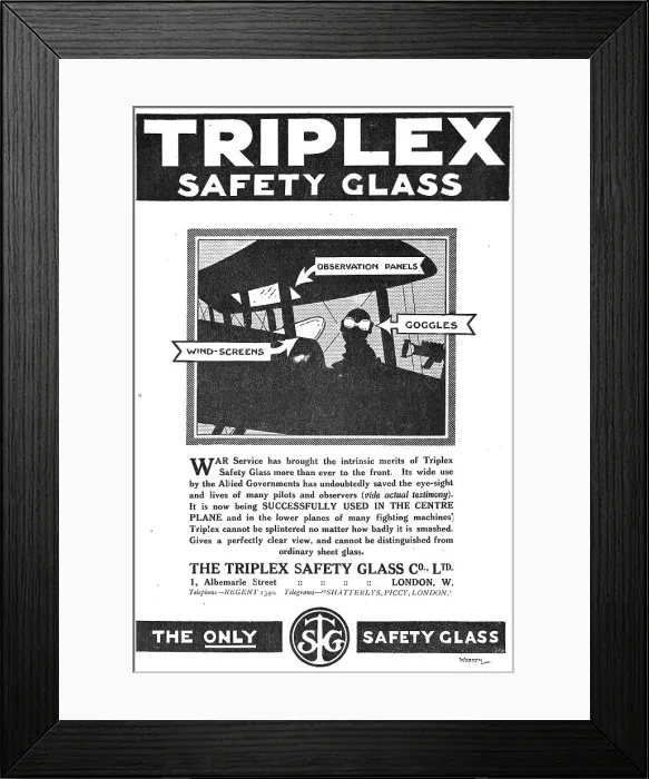 Framed Print : Triplex Safety Glass For Panels, Goggles & Wind-Screens Framed Print : Triplex Safety Glass For Panels, Goggles & Wind-Screens