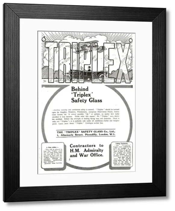 Framed Print : Triplex Safety Glass For Aircraft Framed Print : Triplex Safety Glass For Aircraft