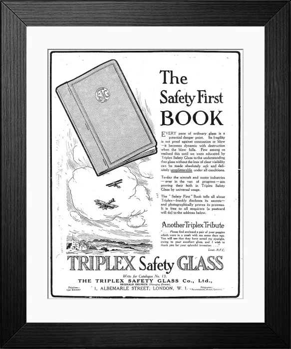 Framed Print : Triplex Safety Glass For Aircraft Framed Print : Triplex Safety Glass For Aircraft