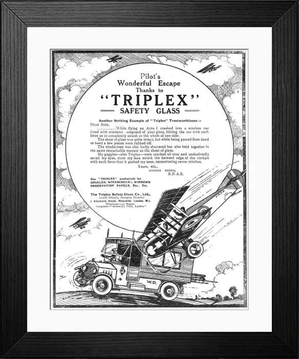 Framed Print : Triplex Safety Glass For Aircraft Framed Print : Triplex Safety Glass For Aircraft