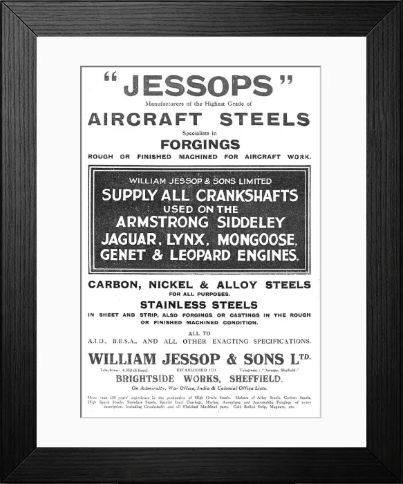 Framed Print : William Jessop Aircraft Steel Forgings Framed Print : William Jessop Aircraft Steel Forgings