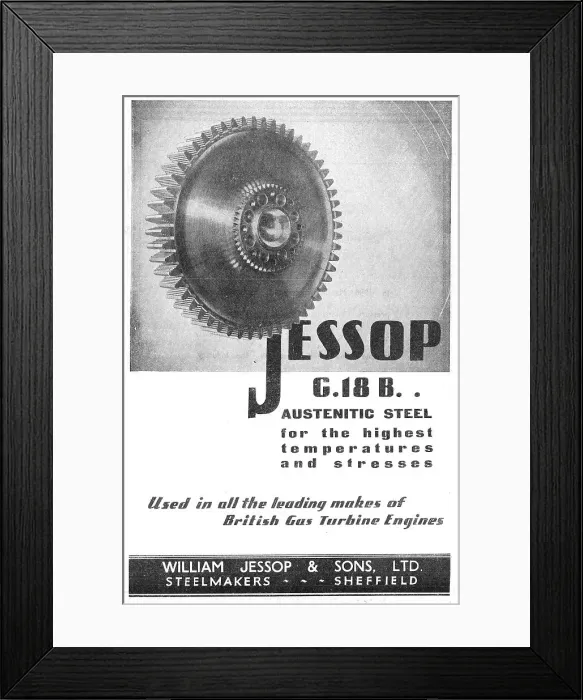 Framed Print : William Jessop G.18 B. Austenitic Steel Framed Print : William Jessop G.18 B. Austenitic Steel