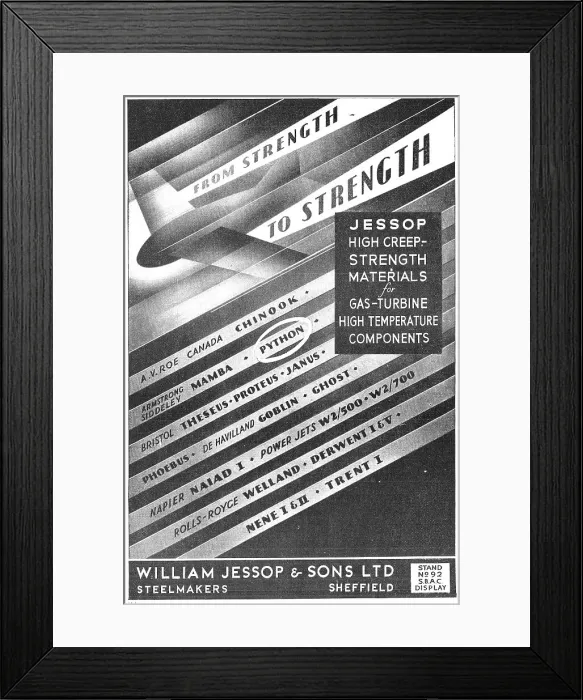 Framed Print : William Jessop High Temperature Steels 1949 Framed Print : William Jessop High Temperature Steels 1949