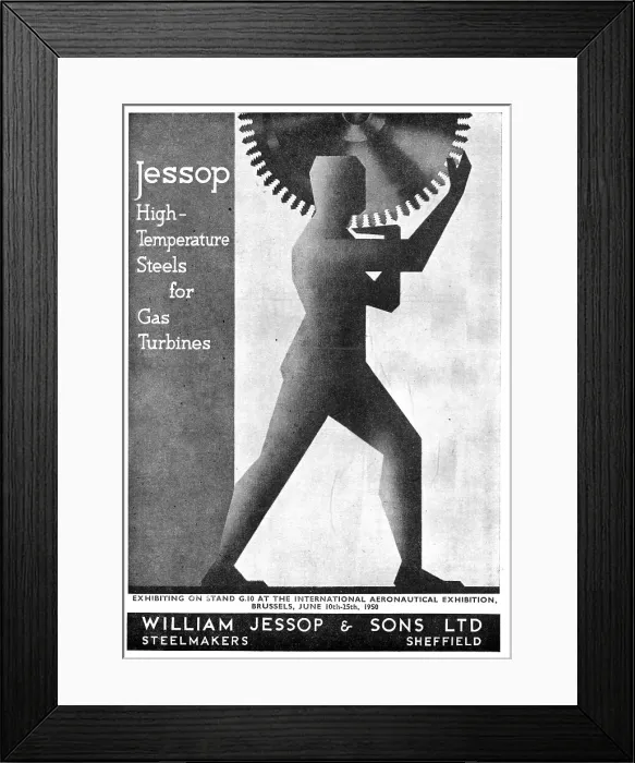 Framed Print : William Jessop High Temperature Steels 1950 Framed Print : William Jessop High Temperature Steels 1950