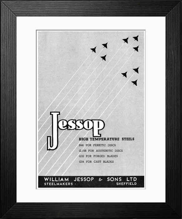 Framed Print : William Jessop High Temperature Steels: H46 G.18B G32 G34