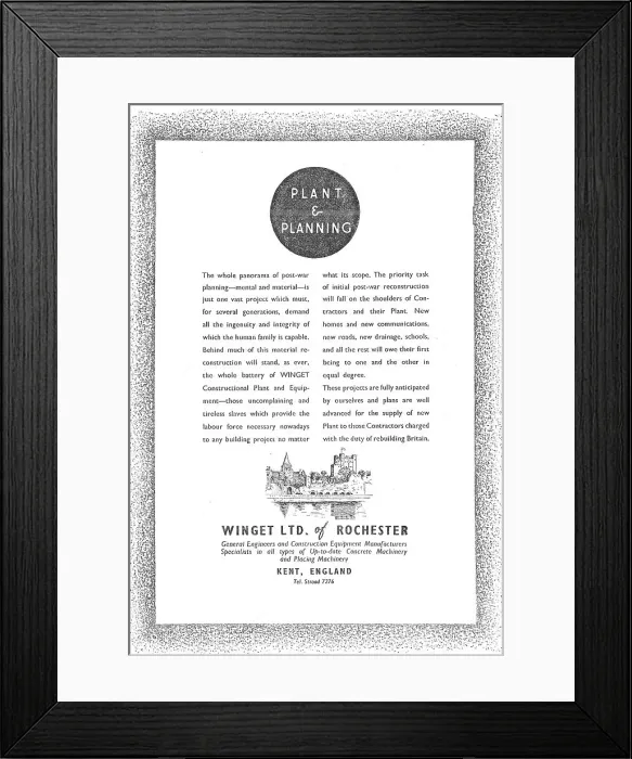 Framed Print : Winget Engineers & Concrete Machinery Manufacturers Framed Print : Winget Engineers & Concrete Machinery Manufacturers