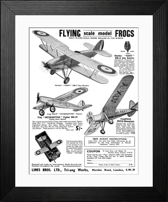 Framed Print : FROG Scale Aircraft Models - FROG Hawker Hart Framed Print : FROG Scale Aircraft Models - FROG Hawker Hart