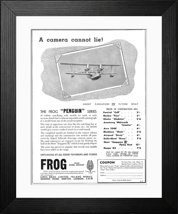 Framed Print : Frog Model Aircraft: Percival Gull Framed Print : Frog Model Aircraft: Percival Gull