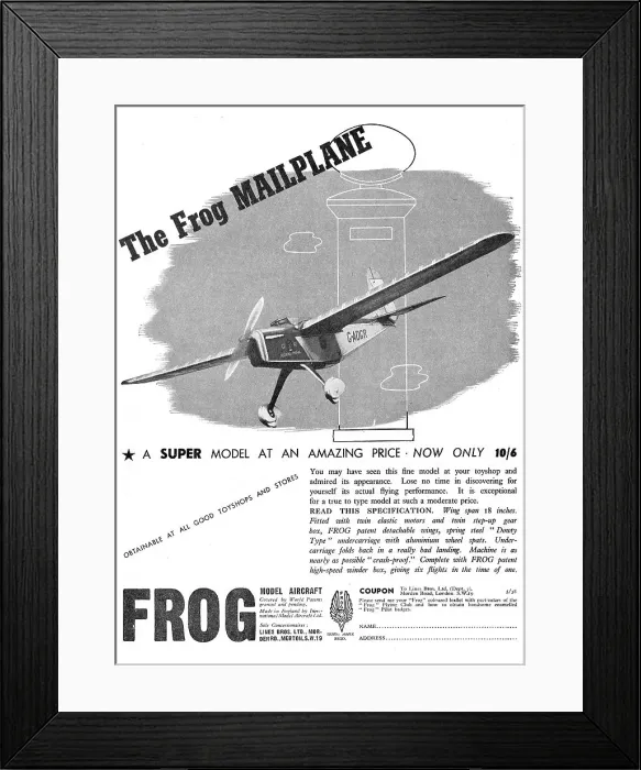 Framed Print : Frog Model Aircraft - The Frog Mailplane Framed Print : Frog Model Aircraft - The Frog Mailplane