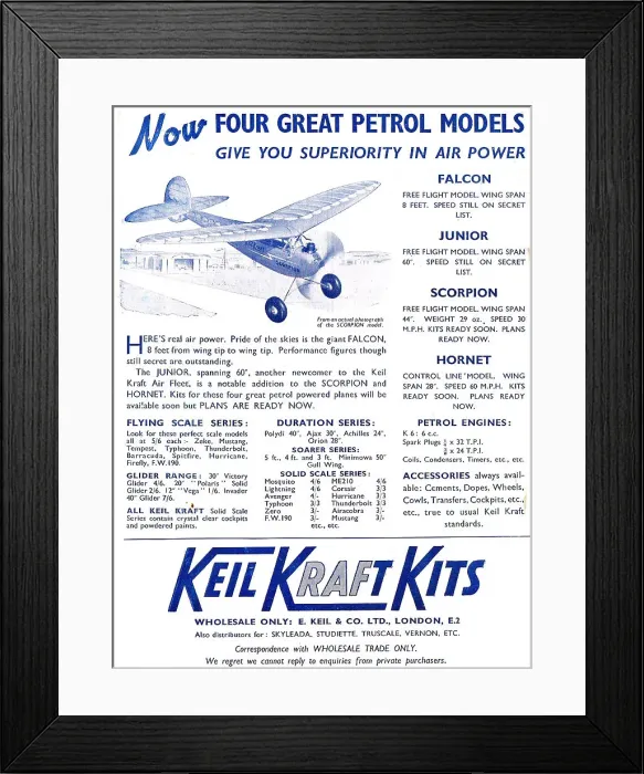 Framed Print : Keil Kraft Model Aircraft Kits Framed Print : Keil Kraft Model Aircraft Kits