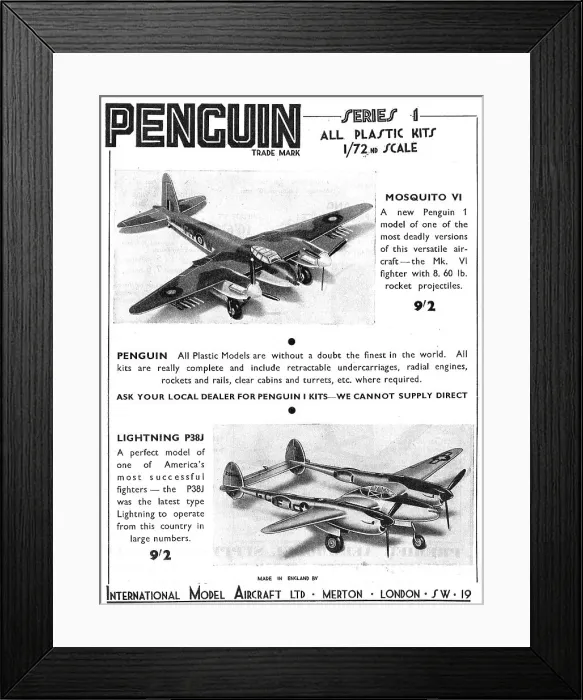 Framed Print : Penguin Model Aircraft