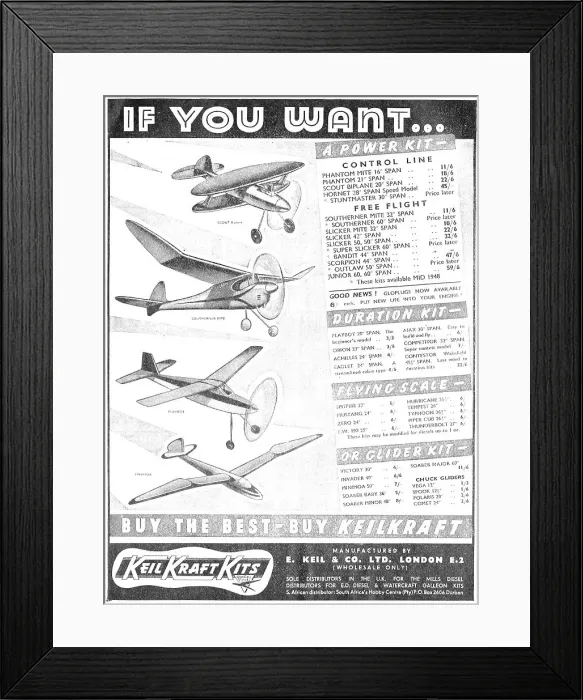Framed Print : Keil Kraft Model Aircraft Kits Framed Print : Keil Kraft Model Aircraft Kits