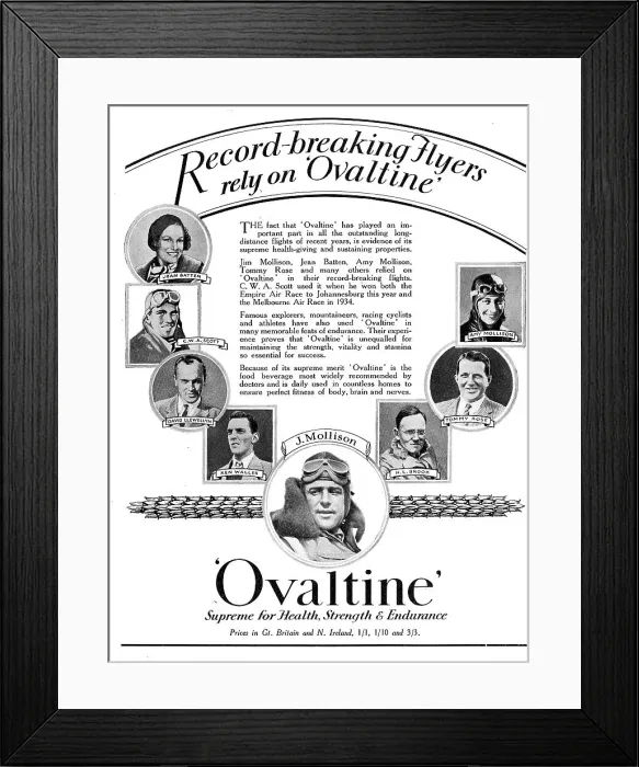 Framed Print : Ovaltine For Flyers (1936) Framed Print : Ovaltine For Flyers (1936)