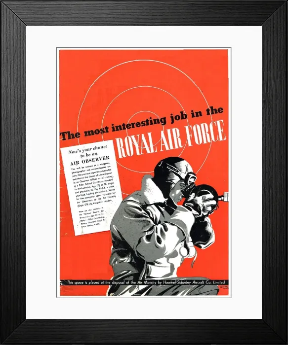 Framed Print : RAF Recruitment : Air Observer Framed Print : RAF Recruitment : Air Observer