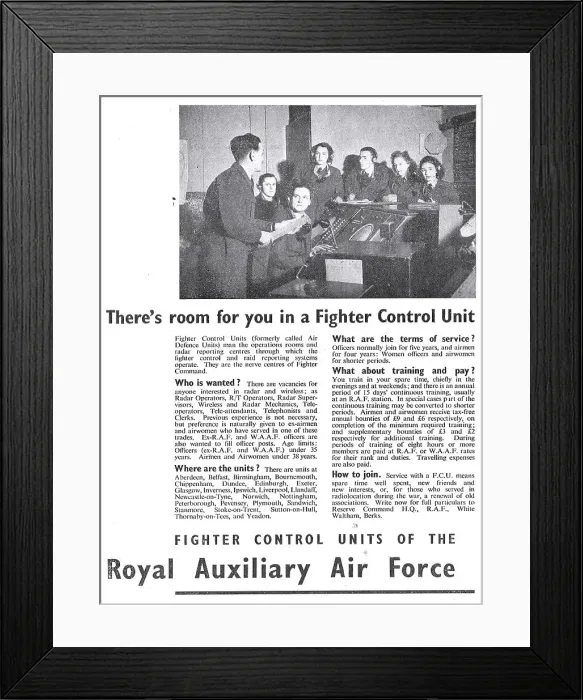 Framed Print : RAF Recruitment. Fighter Controller Framed Print : RAF Recruitment. Fighter Controller