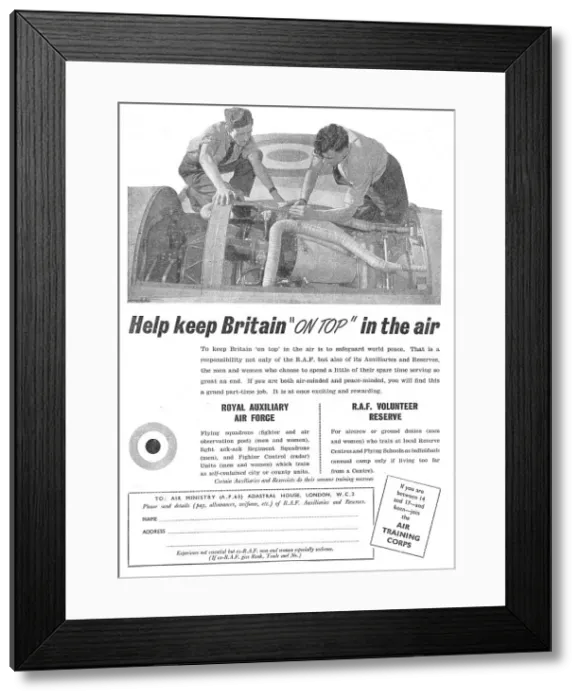 Framed Print : RAF Recruitment, RAFVR Aircrew & Groundcrew Wanted Framed Print : RAF Recruitment, RAFVR Aircrew & Groundcrew Wanted