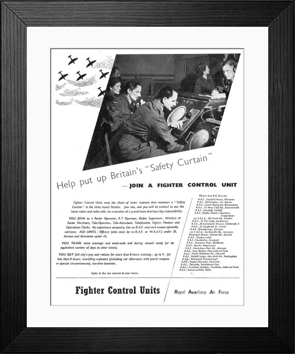 Framed Print : RAF Recruitment - Fighter Controller Framed Print : RAF Recruitment - Fighter Controller