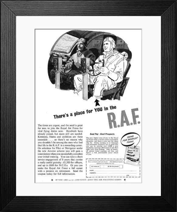 Framed Print : RAF Recruitment - Aircrew Framed Print : RAF Recruitment - Aircrew