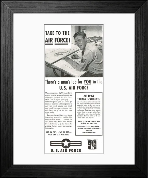 Framed Print : United States Air Force. USAF Recruitment Framed Print : United States Air Force. USAF Recruitment