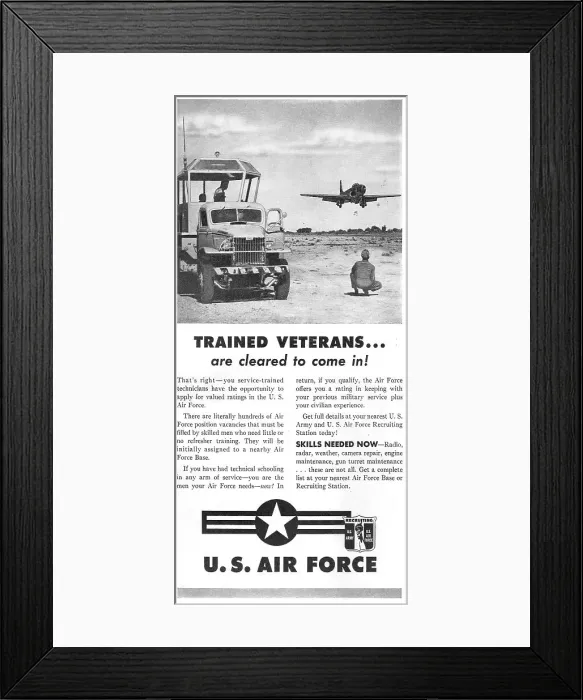 Framed Print : United States Air Force. USAF Recruitment Framed Print : United States Air Force. USAF Recruitment