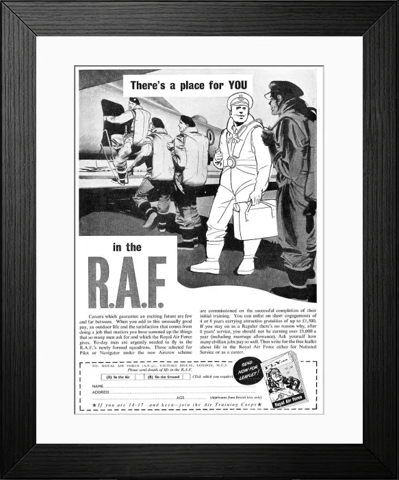 Framed Print : RAF Recruitment : Aircrew Framed Print : RAF Recruitment : Aircrew
