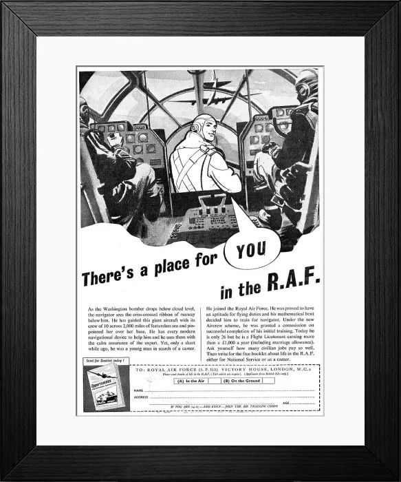 Framed Print : RAF Recruitment: Aircrew Framed Print : RAF Recruitment: Aircrew