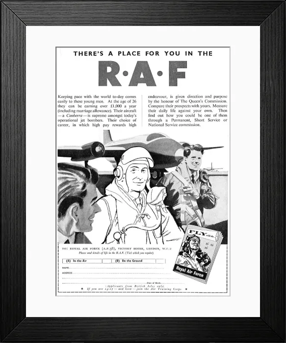 Framed Print : RAF Recruitment : Aircrew Framed Print : RAF Recruitment : Aircrew