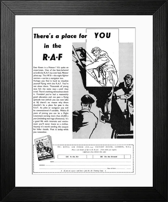 Framed Print : RAF Recruitment : Aircrew Framed Print : RAF Recruitment : Aircrew
