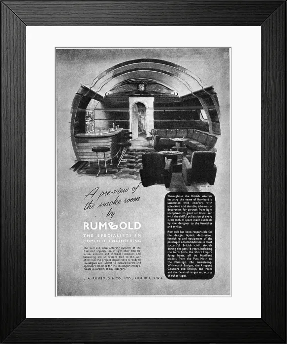 Framed Print : Rumbold Aircraft Seating Framed Print : Rumbold Aircraft Seating