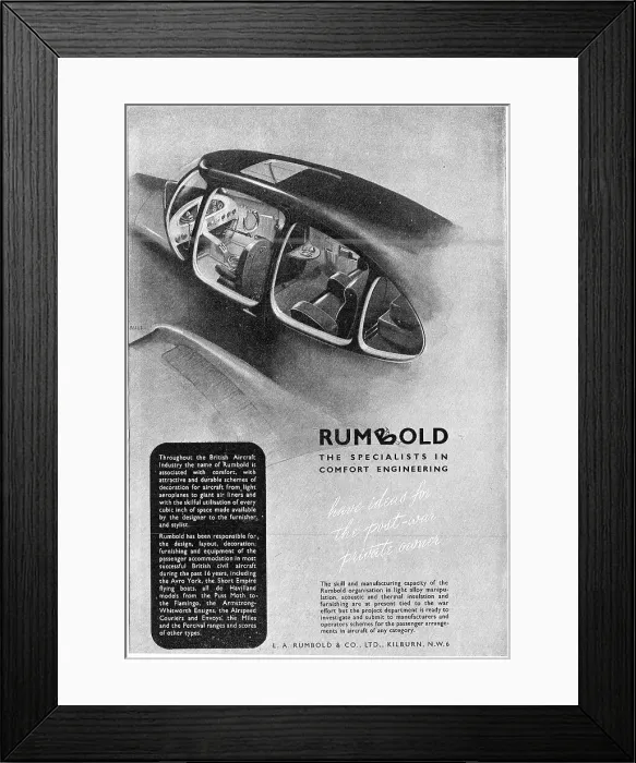 Framed Print : Rumbold Aircraft Seating Framed Print : Rumbold Aircraft Seating