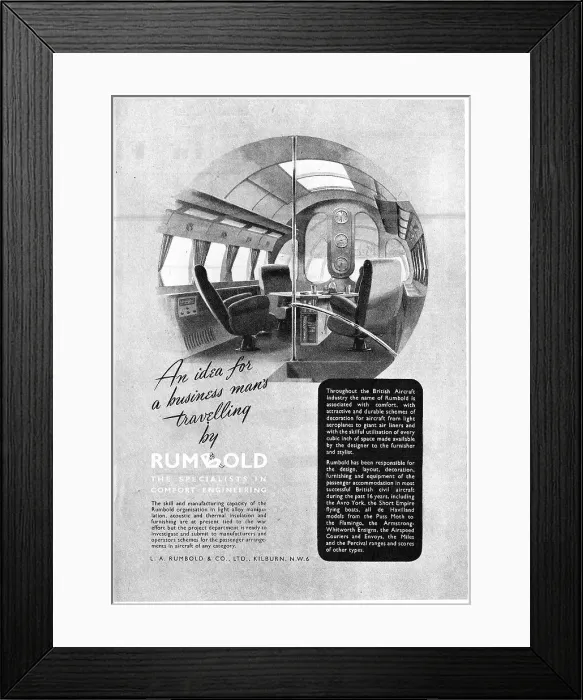 Framed Print : Rumbold Aircraft Seating Framed Print : Rumbold Aircraft Seating