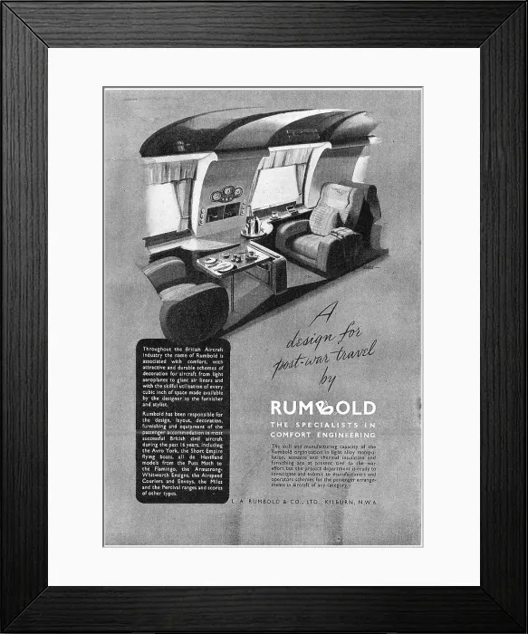 Framed Print : Rumbold Aircraft Seating Framed Print : Rumbold Aircraft Seating
