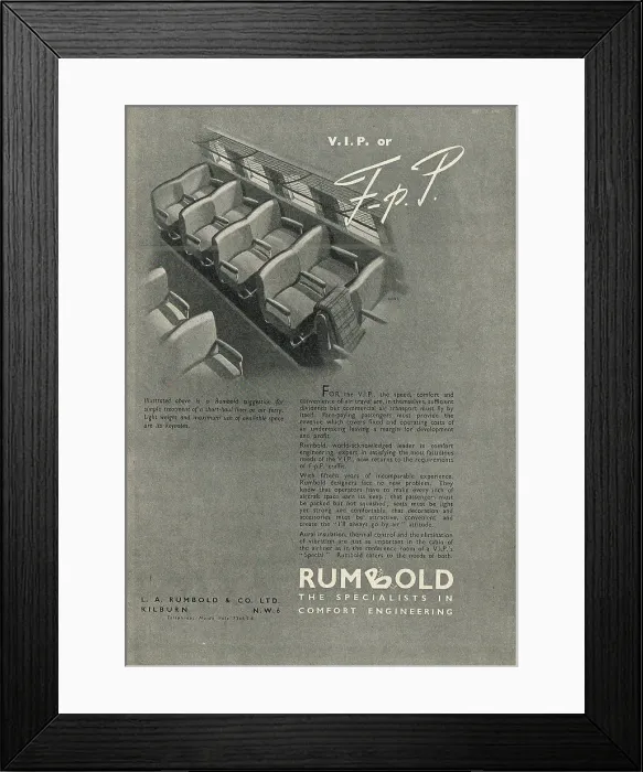 Framed Print : Rumbold Aircraft Seating Framed Print : Rumbold Aircraft Seating