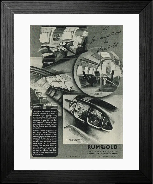 Framed Print : Rumbold Aircraft Seating Framed Print : Rumbold Aircraft Seating