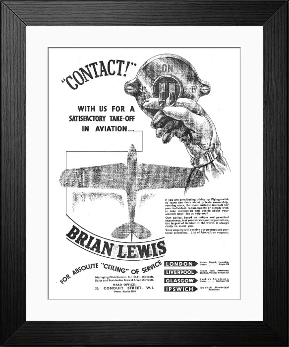 Framed Print : Brian Lewis & Co For All Your Aviation Requirements Framed Print : Brian Lewis & Co For All Your Aviation Requirements